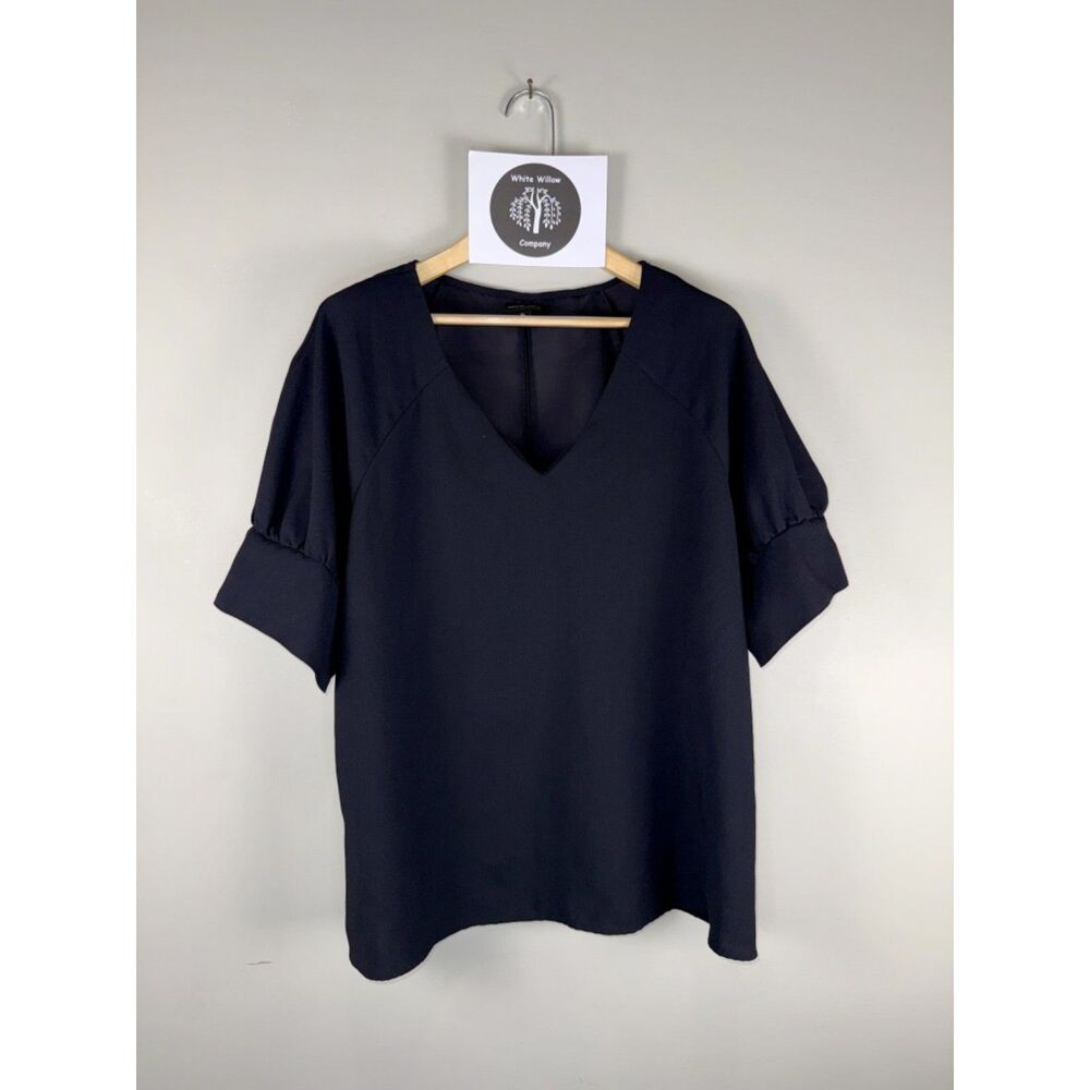 Worthington Women's Black Short Sleeve BlouseS Size XL